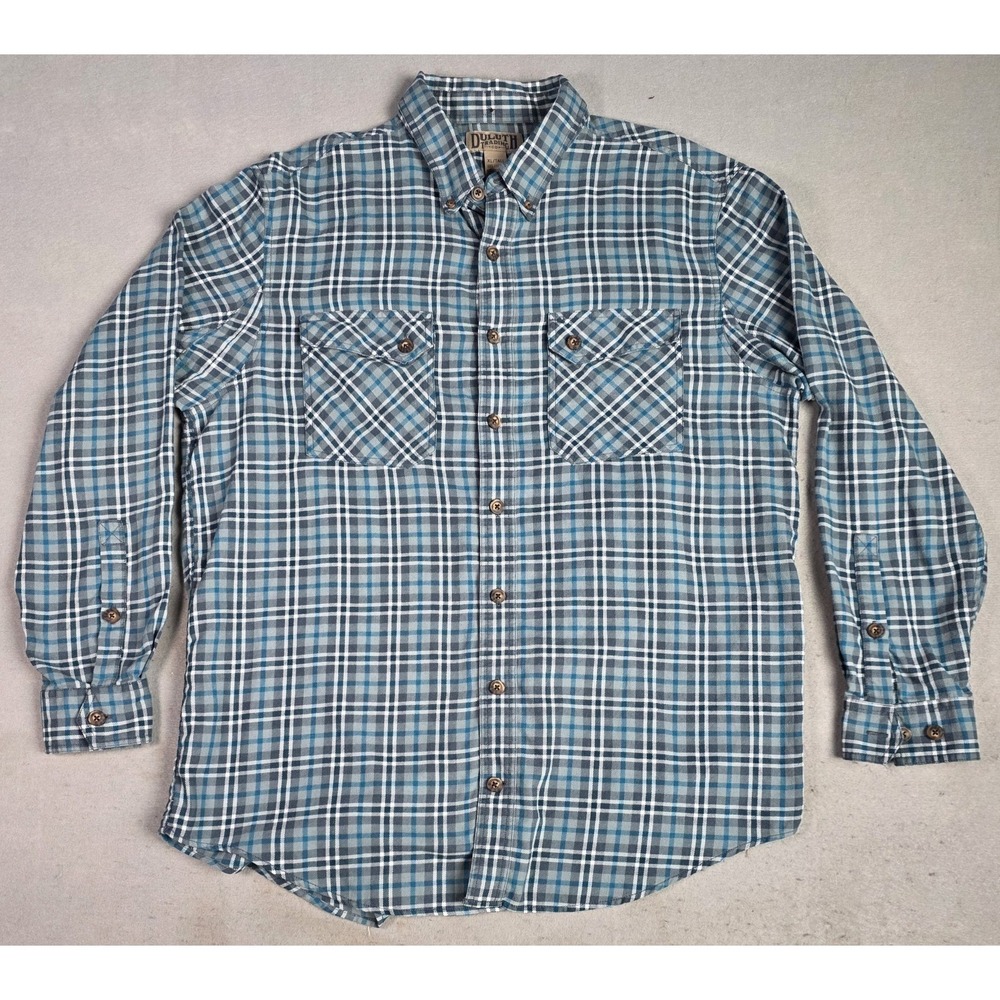 Men's Duluth Trading Co Button Down Shirt XL TALL Long Sleeve Plaid